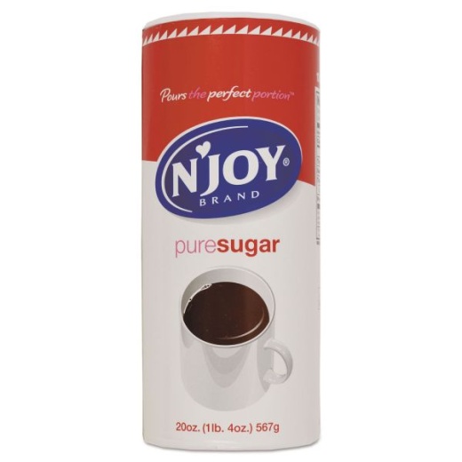 N'joy Pure Sugar Cane, 20 Oz Canister, 3/Pack - High-Quality Sugar for Foodservice Professionals