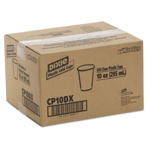 Dixie Clear Plastic Pete Cups, Cold, 16oz, 25-sleeve, 20 Sleeves-carton