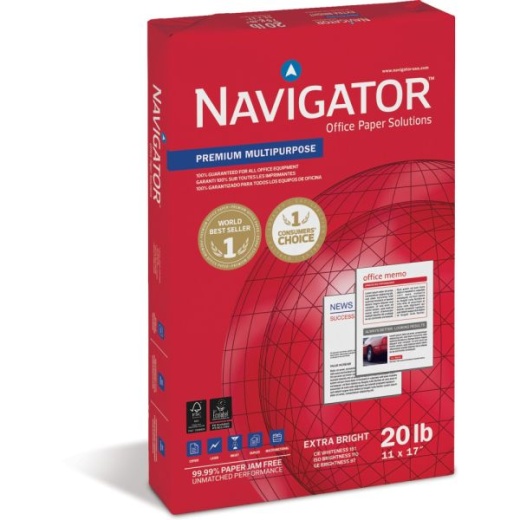 Navigator Laser/Inkjet Print Copy and Multi-Use Paper, Ledger Size (11" x 17")