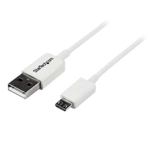 1M White Micro Usb Cable - White