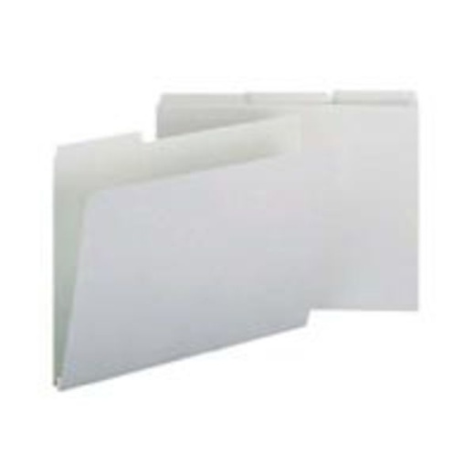Smead Pressboard Top-Tab Folders, 1/3 Cut, 11 3/4" x 9 1/2", Gray/Green, Pack Of 25