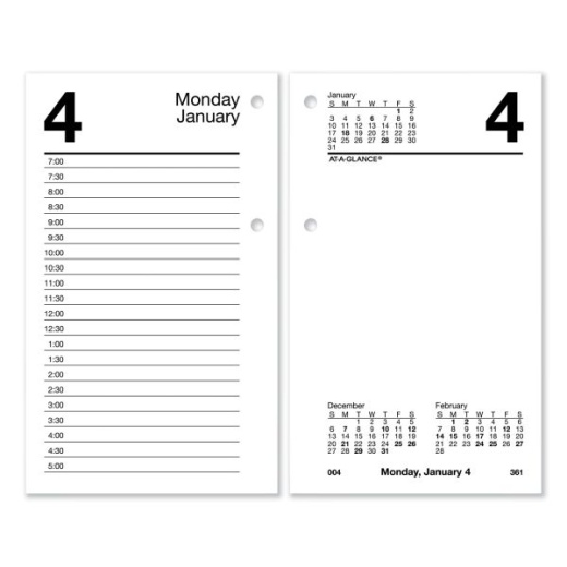 2025 At-A-Glance Desk Calendar Refill, 3.5 X 6, White Sheets, 12-Month (Jan to Dec)