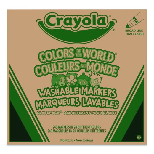 Crayola Colors Of The World Washable Markers Classpack