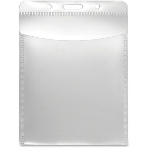 Clear Advantus PVC-Free Vertical Badge Holder - 50/Pack