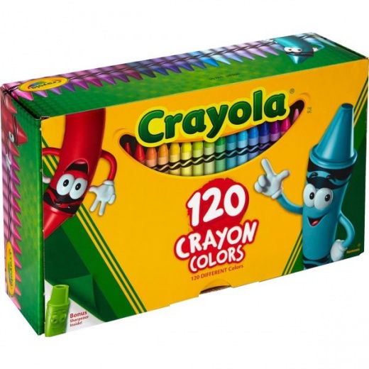  Crayola Crayons In Hinged Box With Sharpener, Assorted  Colors, Pack Of 96 : Learning: Supplies