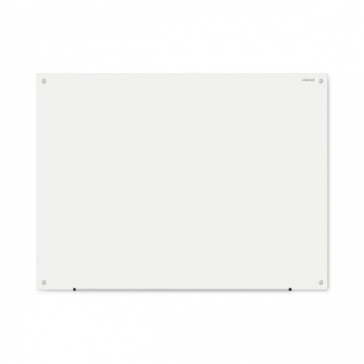 Universal Frameless Glass Marker Board, 48 X 36, White Surface