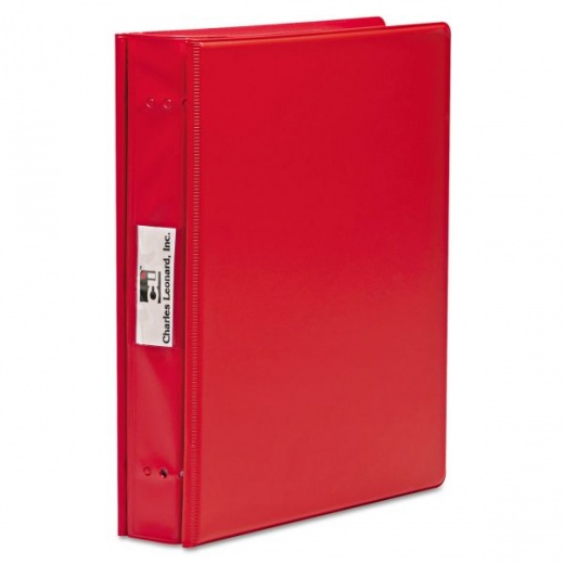 Charles Leonard Varicap Expandable Binder, 2 Posts, 6" Capacity, 11 X 8.5, Red