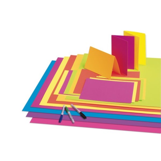 Pacon Neon Poster Board, 22" x 28", Assorted Colors, Pack Of 25