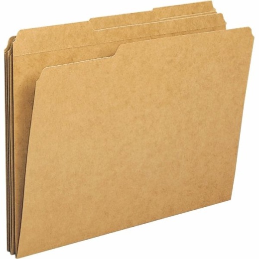 Business Source 1/3 Tab Cut Letter Classification Folders - 8 1/2" x 11"