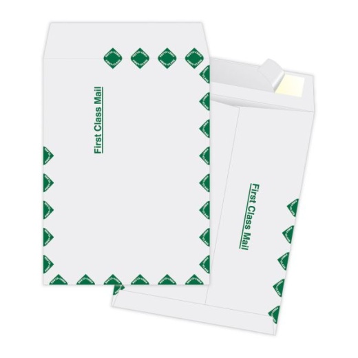 Quality Park Ship-Lite Catalog Envelopes, First Class, 9" x 12", Self-Adhesive, White, Box Of 100
