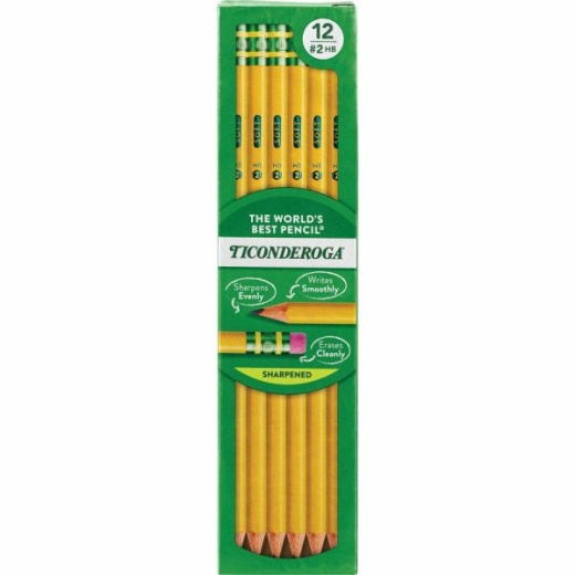 Buy Ticonderoga Pencils Online, Presharpened, #2 Lead, Soft, Pack Of 12