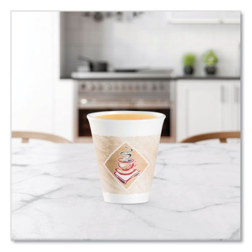 Dart 12 oz Cafe G Design Insulated Foam Cups
