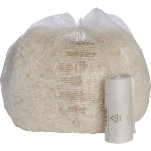 Skilcraft Shredder Bags, 31" x 36", 26 Gallons, Clear, Roll Of 50 Bags