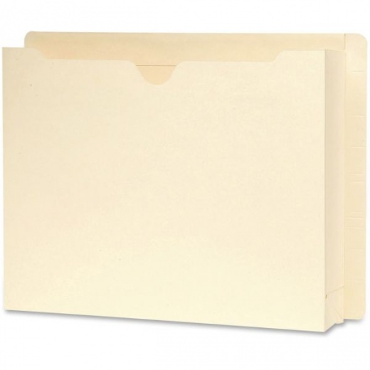 Smead End-Tab Expansion File Jackets, Letter Size, 2" Expansion, Manila, Box Of 25
