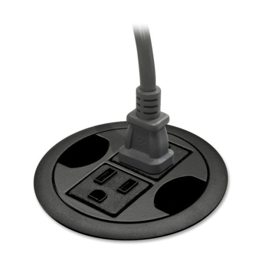 HON AC Power Grommet Hub, 3" Diameter, Black