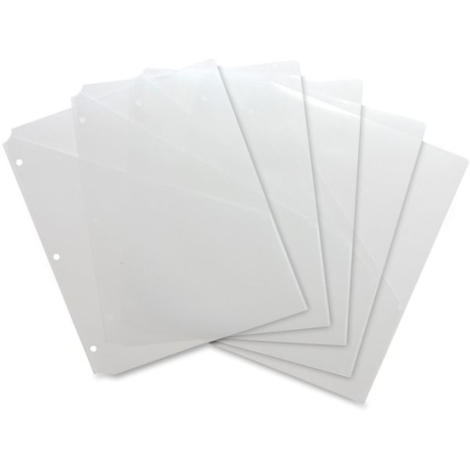 Business Source Poly Binder Pockets - 40 X Sheet Capacity