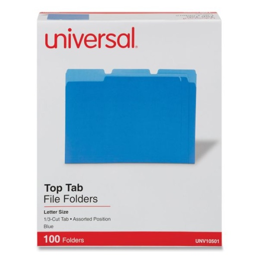 Universal Deluxe Colored Top Tab File Folders