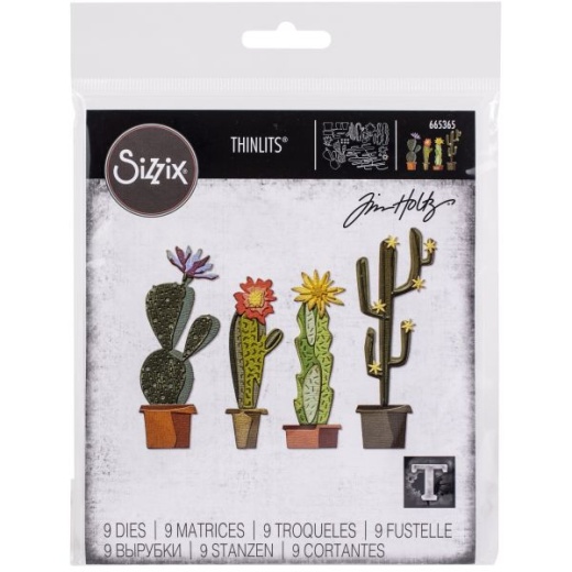 Sizzix Thinlits Dies By Tim Holtz 9/Pkg - Unique Cacti Shapes for Paper Crafting