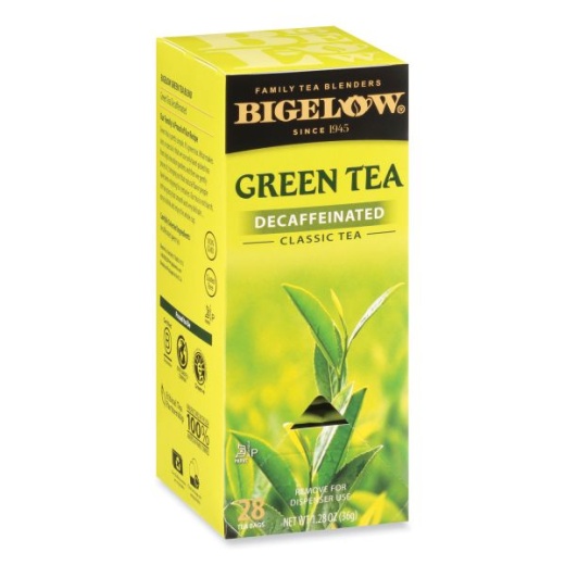 Bigelow Decaffeinated Green Tea, Green Decaf, 0.34 Lbs, 28/Box