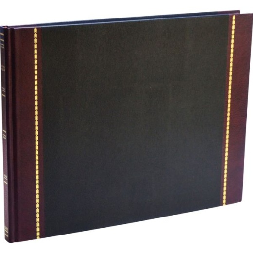 Wilson Jones Visitor Register, 12 1/2" x 9 1/2", Black