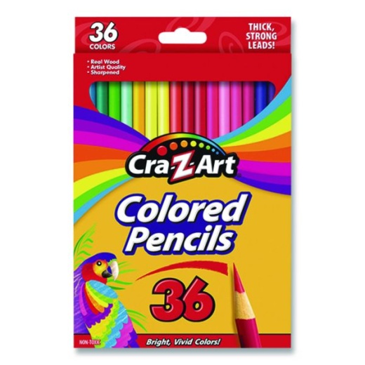 Colored Pencils, 36 Assorted Lead and Barrel Colors, 36/Box Colored Pencils, 36 Assorted Lead and Barrel Colors, 36/Box