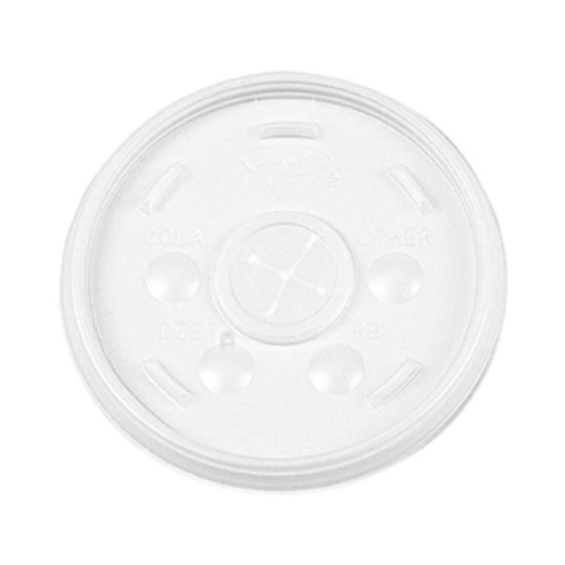 Dart Translucent Slotted Foam Cup Lids - Plastic - Translucent - 1000 / Carton