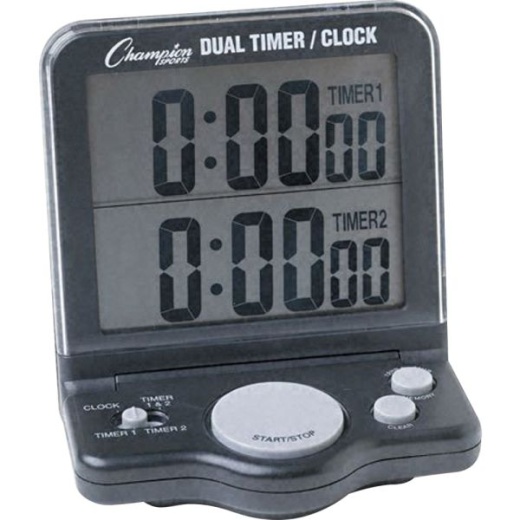Champion Sport Dual-Display Timer, Black