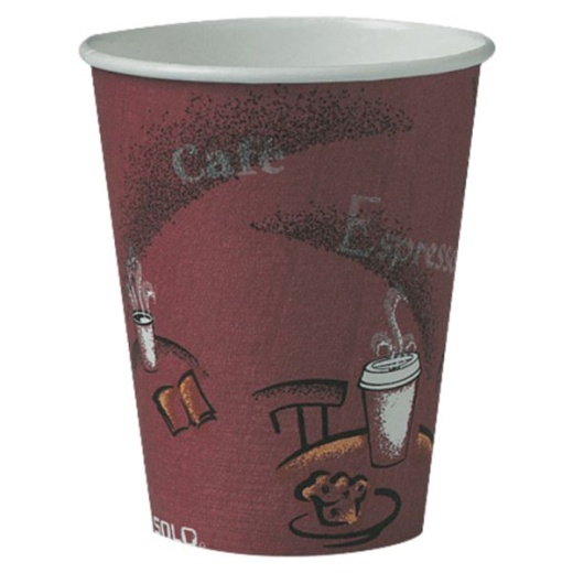 Solo Paper Water Cups, Cold, 5 oz, Meridian Design, Multicolored, 100/Sleeve, 25 Sleeves/Carton