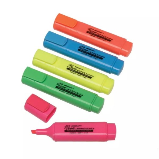 Skilcraft Neon Flat Highlighter