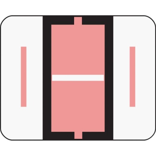 Smead BCCR Bar-Style Permanent Alphabetical Labels, I, Pink, Roll Of 500