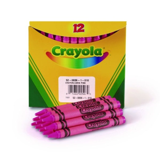 Crayola Bulk Crayons, Carnation Pink, 12/Box