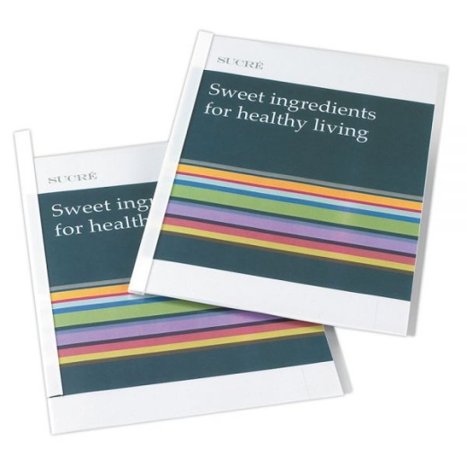Sliding Bar Report Covers, Clear/White, Pack Of 50