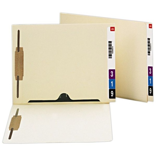 Smead End-Tab Fastener Folders With Full Pockets, Letter Size, Manila, Pack Of 50