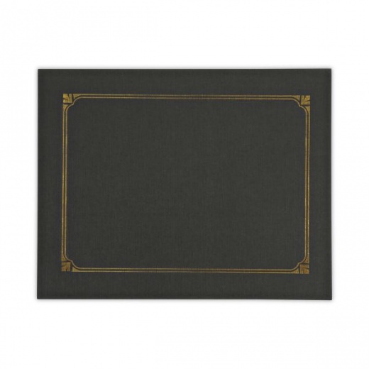 Universal Certificate/Document Cover, 8.5 X 11; 8 X 10; A4, Black, 6/Pack