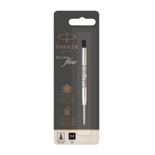 Parker Ballpoint Pen Refill, Medium Point, 1.0 Mm, Black