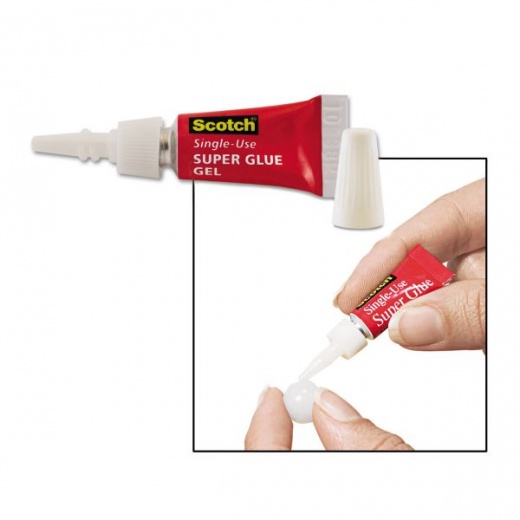 Scotch® Super Glue Gel, Single-Use, 0.07 Oz., Clear, Pack Of 4 Tubes