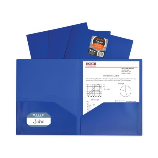 Better Office Products Poly 2 Pocket Folders Heavyweight, 36 Piece