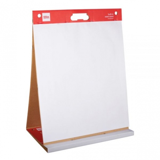 Easel Pad 20x23 Tabletop with Built-In Stand | 25 Sheets | 30% Recycled | White