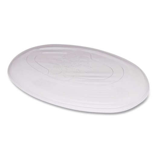 World Centric PLA Lids for Fiber Burrito Bowls - Clear Plastic, 8" Diameter, 400/Carton