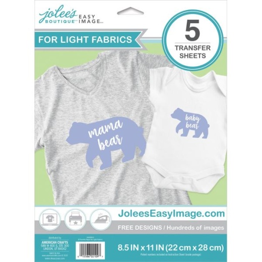 Jolee's Easy Image Transfer Sheets 8.5"X11" 5/Pkg
