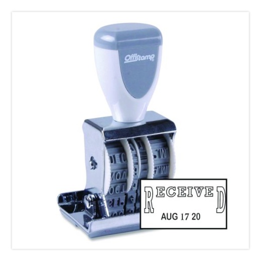 Offistamp Traditional Message Dater, 5 Years, Received, 1.63" x 0.88"