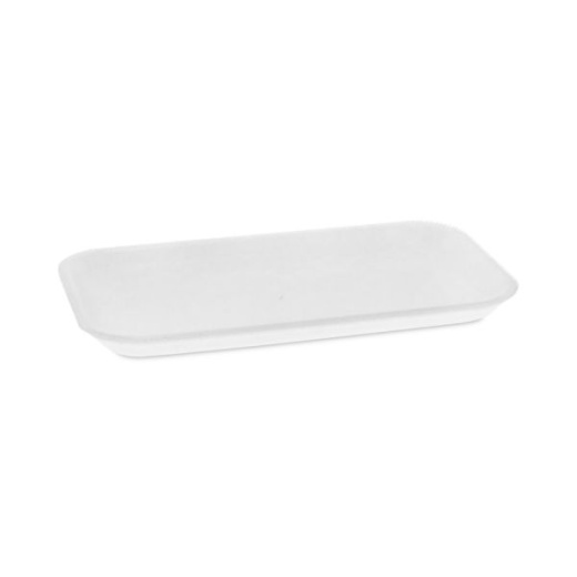 Pactiv Evergreen Foam Trays, Supermarket, #17, 8-5/16" X 4-13/16" X 5/8", White, Pack Of 1,000 Trays