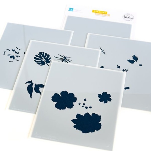 Pinkfresh Studio Stencils 4.25"x5.25" 5/Pkg