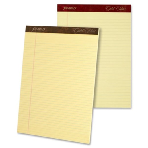TOPS Gold Fibre Premium Rule Writing Pads - Letter - 50 Sheets