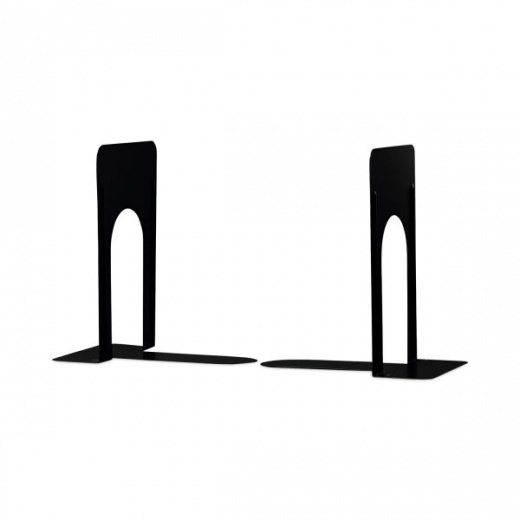 Universal Economy Bookends - Standard, 5.88 x 8.25 x 9, Heavy Gauge Steel, Black, 1 Pair