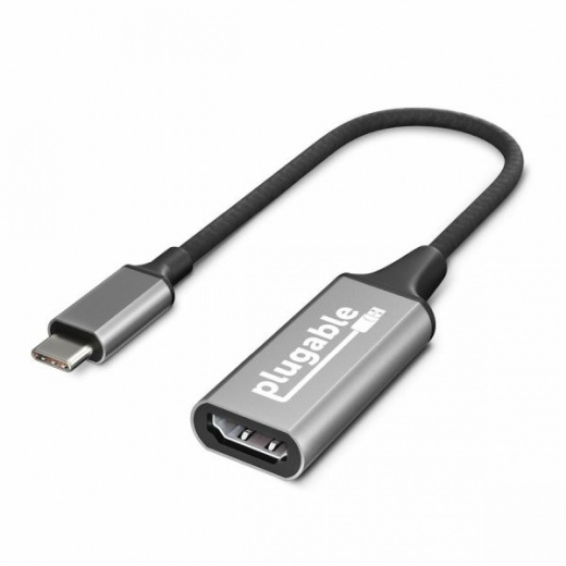 Plugable Usb C To Hdmi Adapter, Hdmi 2.0, Usb4 / Thunderbolt Adapter For 4K Monitor Up To 4K 60Hz