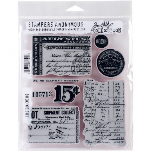 Tim Holtz Cling Stamps 7"X8.5"
