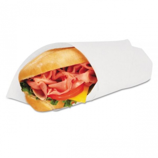 Bagcraft Grease-Resistant Paper Wraps And Liners, 14 X 14, White, 1,000/Box, 4 Boxes/Carton