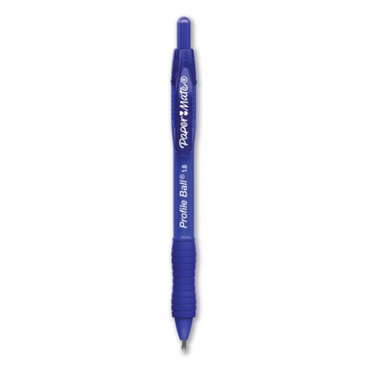 Paper Mate Profile Ballpoint Pen, Retractable, Medium 1 mm, Blue Ink