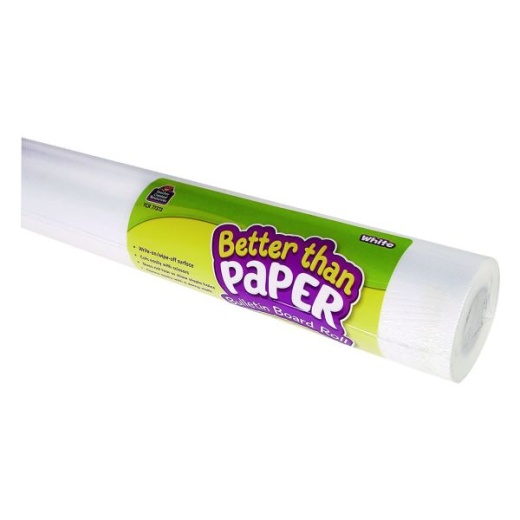 Teacher Created Resources Better Than Paper Bulletin Board Roll, 4 Ft X 12 Ft, White